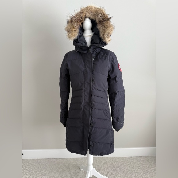 Canada Goose Lorette Parka 2090L navy small $1,775 fur heritage - Picture 1 of 16